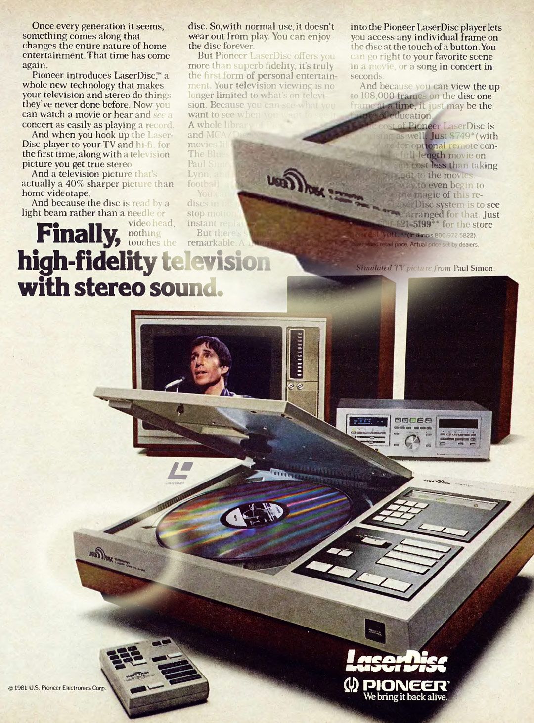 Pioneer LaserDisc print ad scan