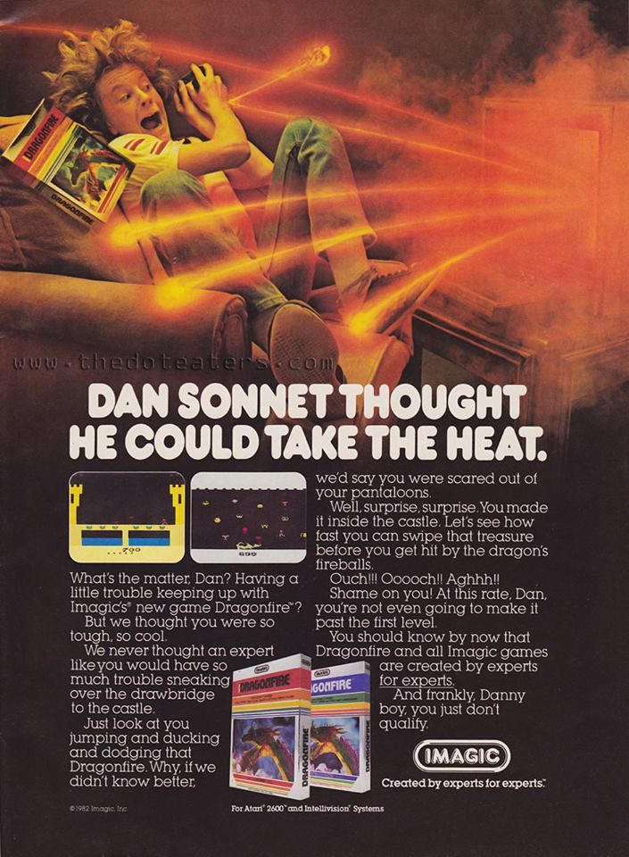 Imagic Dragonfire print ad scan